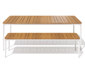 SLIM - Rectangular iroko garden table by Sovet italia - view 2